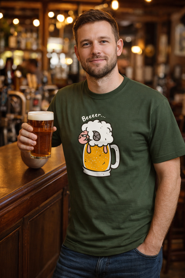Beeeer sheep tee shirt