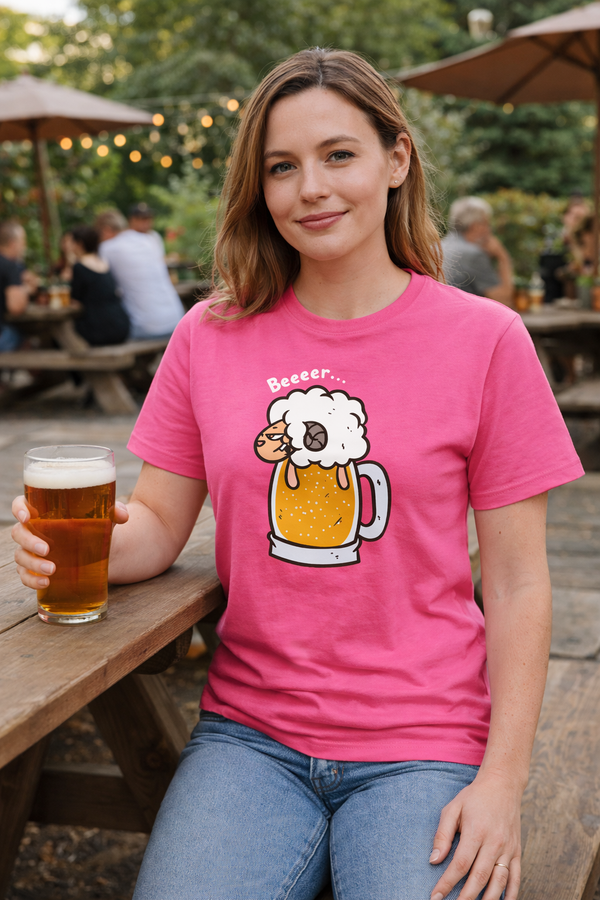 Beeeer sheep tee shirt