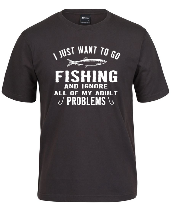 'Wanna go fishing' tee shirt